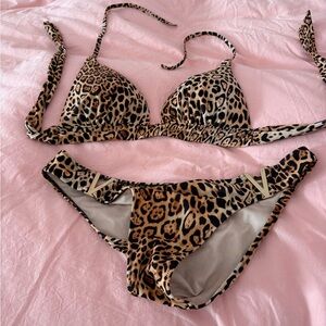 Victorias Secret leopard bikini M top and bottom